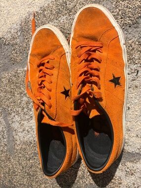 Converse Orange Suede One Star Low Top Sneakers